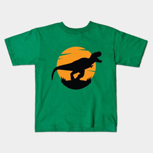 Dino Roar Kids T-Shirt by ManxHaven